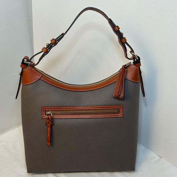 Dooney & Bourke Pebble Grain Erin Hobo Shoulder Bag - Elephant with dust bag - Picture 8 of 12